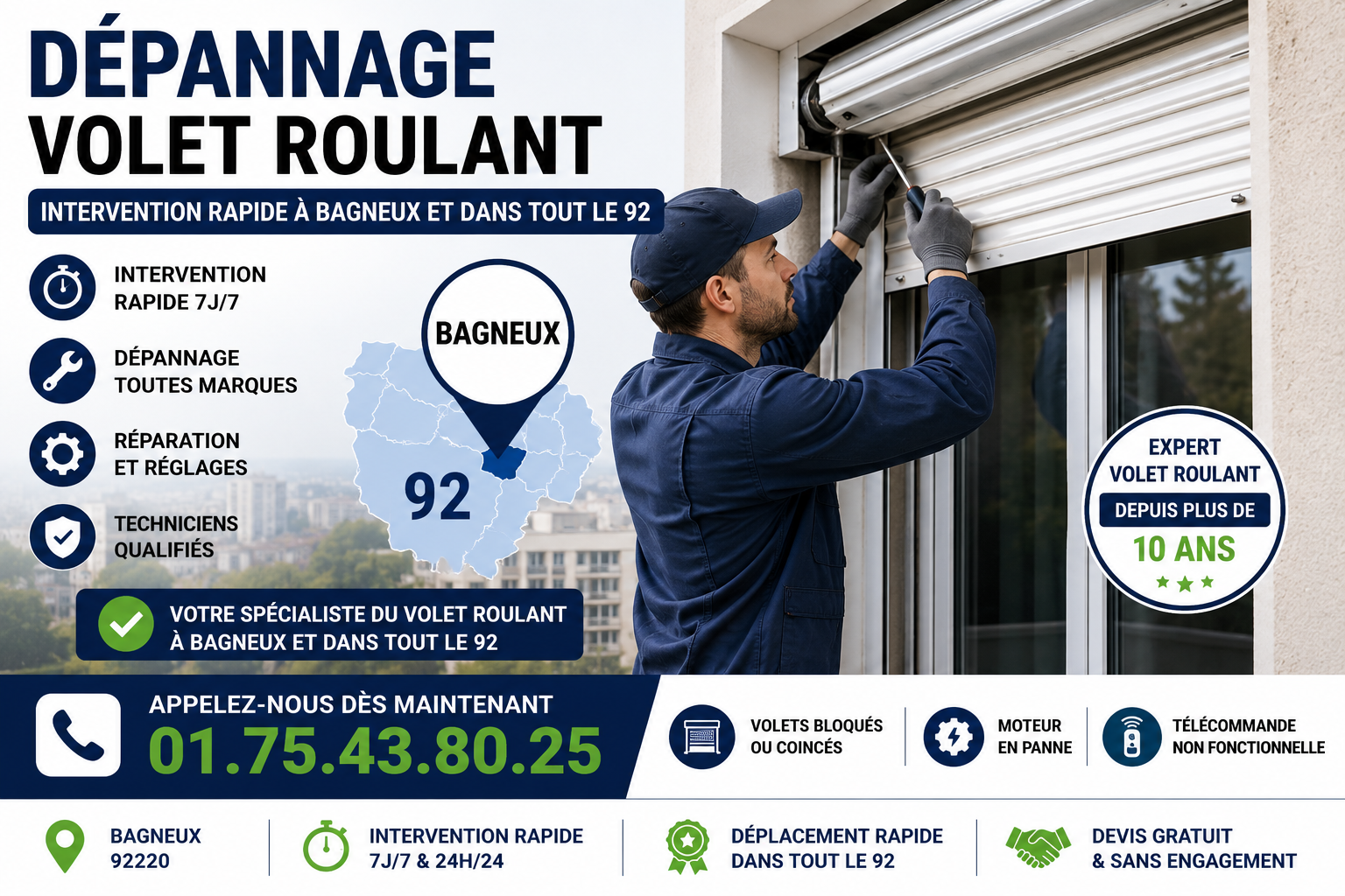 Depannage volet roulant Bagneux